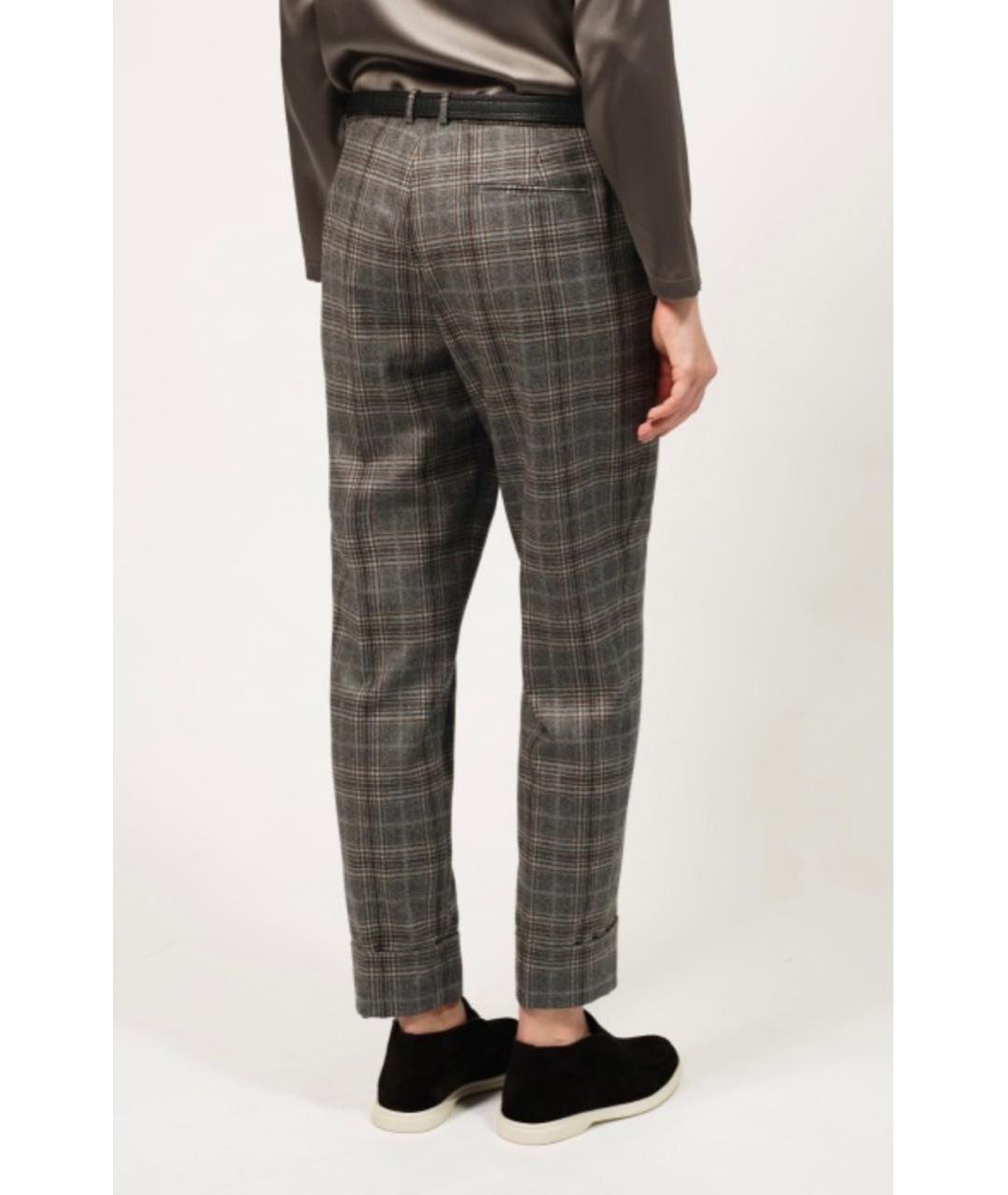 FABIANA FILIPPI Коричневые кашемировые брюки узкие, фото 3