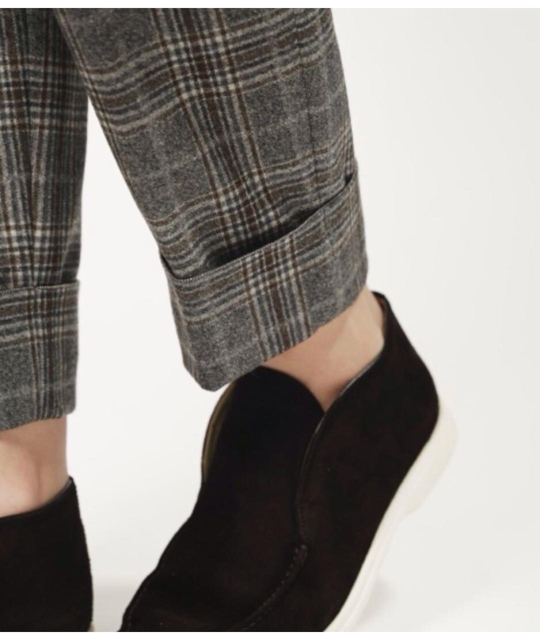 FABIANA FILIPPI Коричневые кашемировые брюки узкие, фото 4