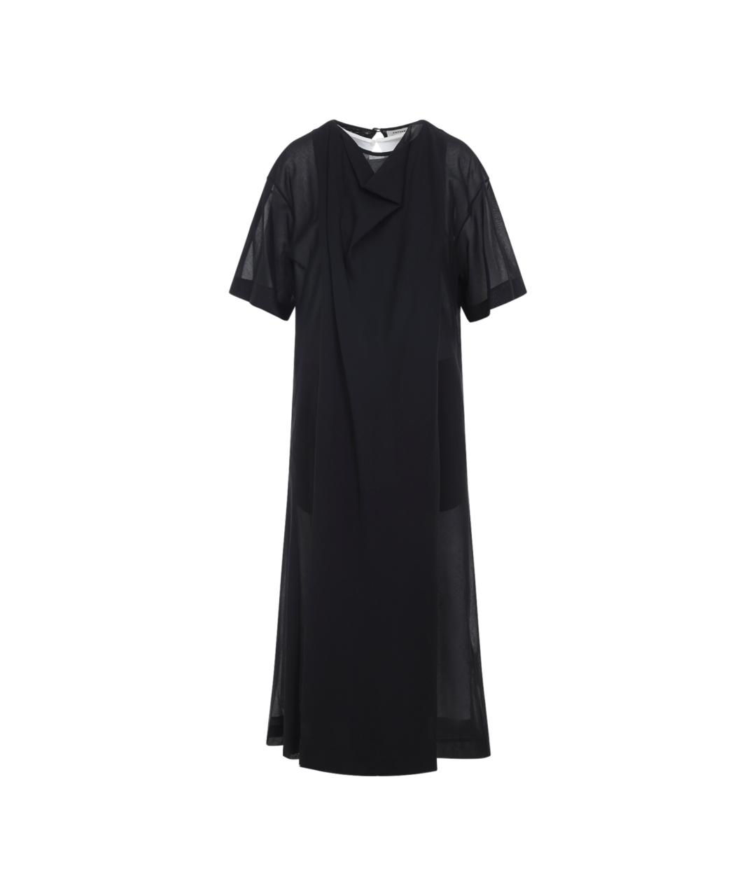 Carven Черное хлопковое повседневное платье, фото 1