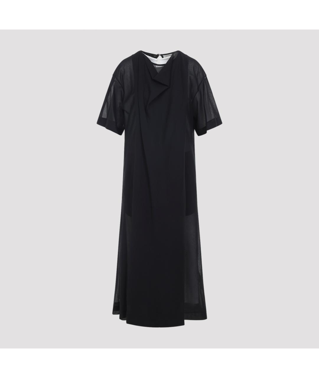 Carven Черное хлопковое повседневное платье, фото 2