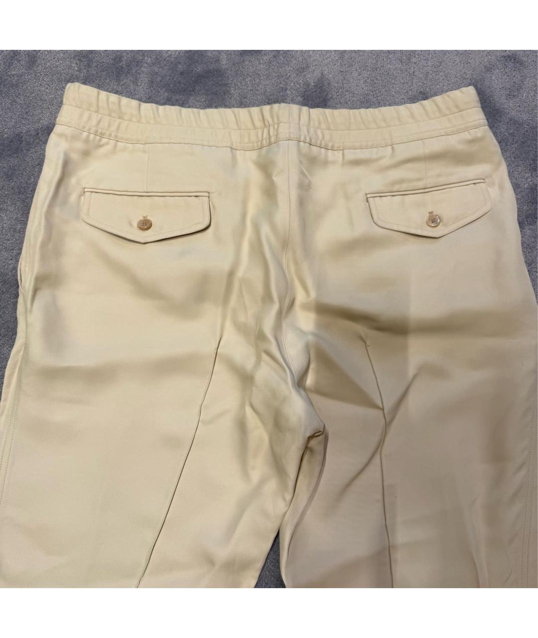TOM FORD Бежевые вискозные повседневные брюки, фото 4