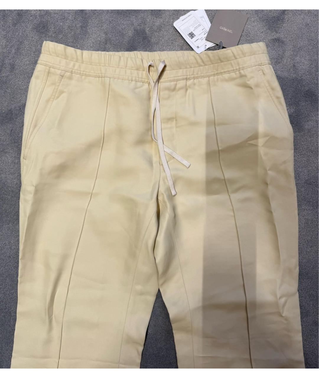TOM FORD Бежевые вискозные повседневные брюки, фото 8