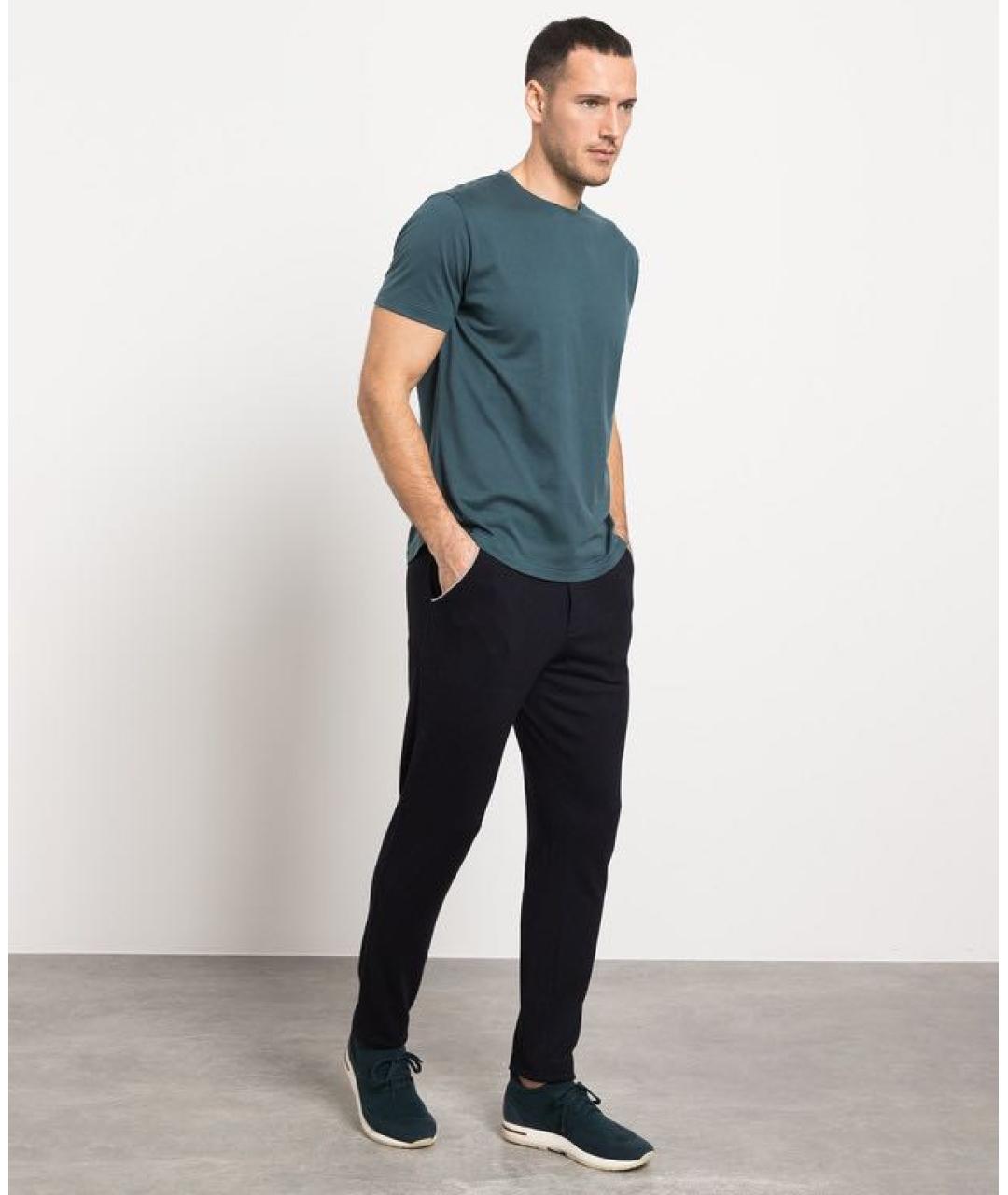 LORO PIANA Темно-синие кашемировые повседневные брюки, фото 6