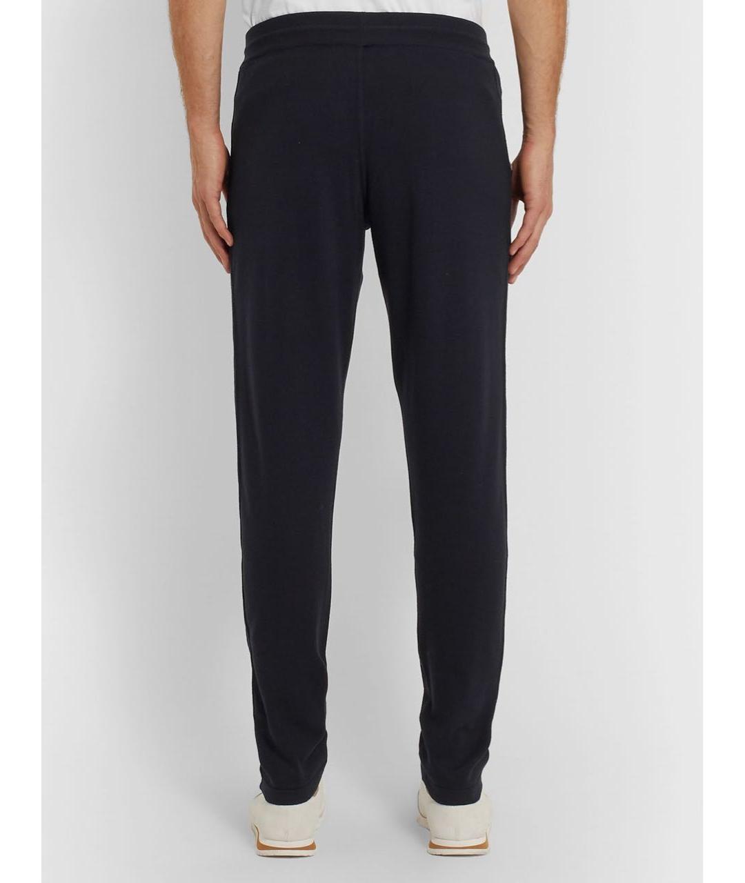 LORO PIANA Темно-синие кашемировые повседневные брюки, фото 4