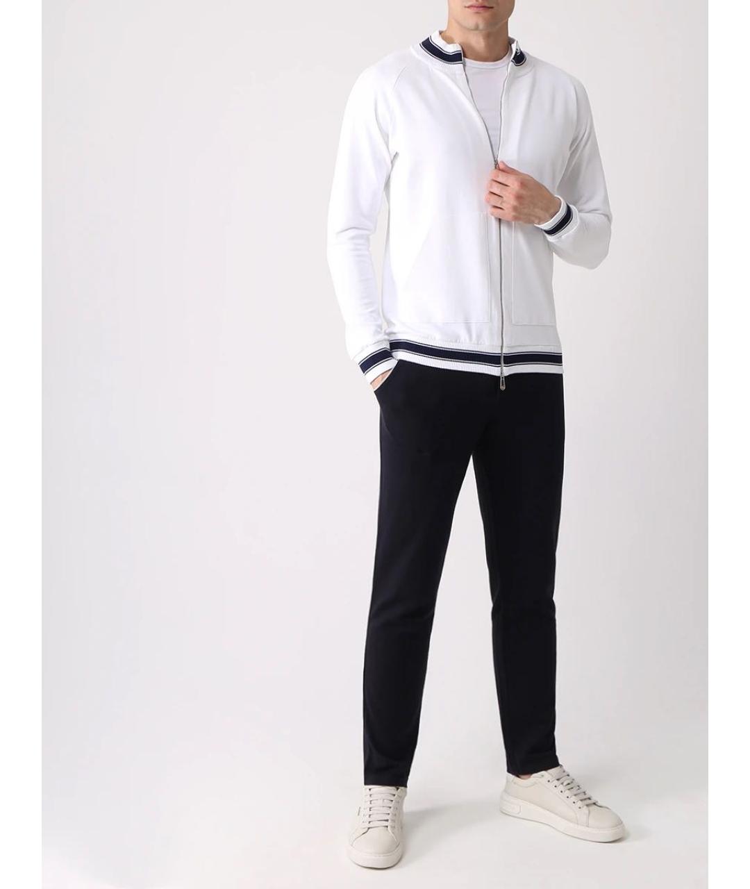 LORO PIANA Темно-синие кашемировые повседневные брюки, фото 2