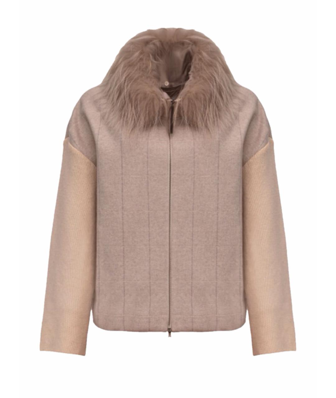 FABIANA FILIPPI Бежевый шерстяной кардиган, фото 1