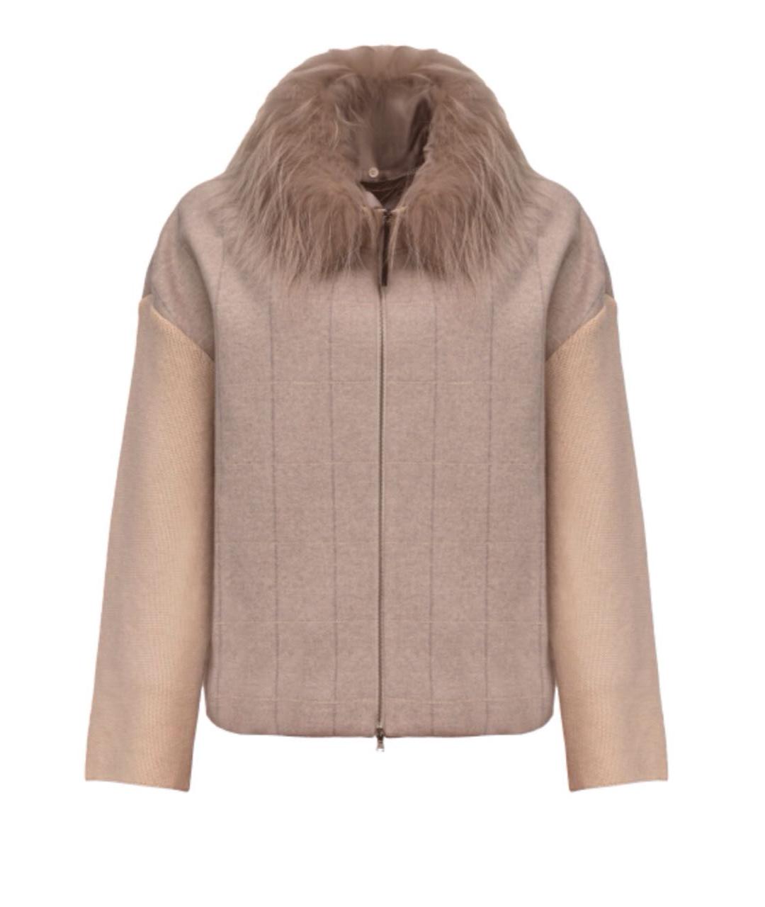 FABIANA FILIPPI Бежевый шерстяной кардиган, фото 2