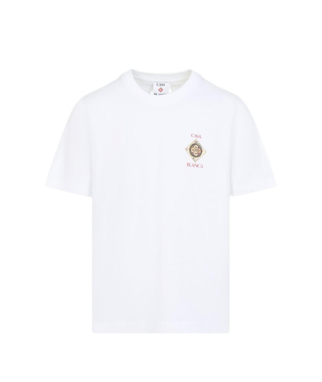 CASABLANCA Белая хлопковая футболка, фото 1