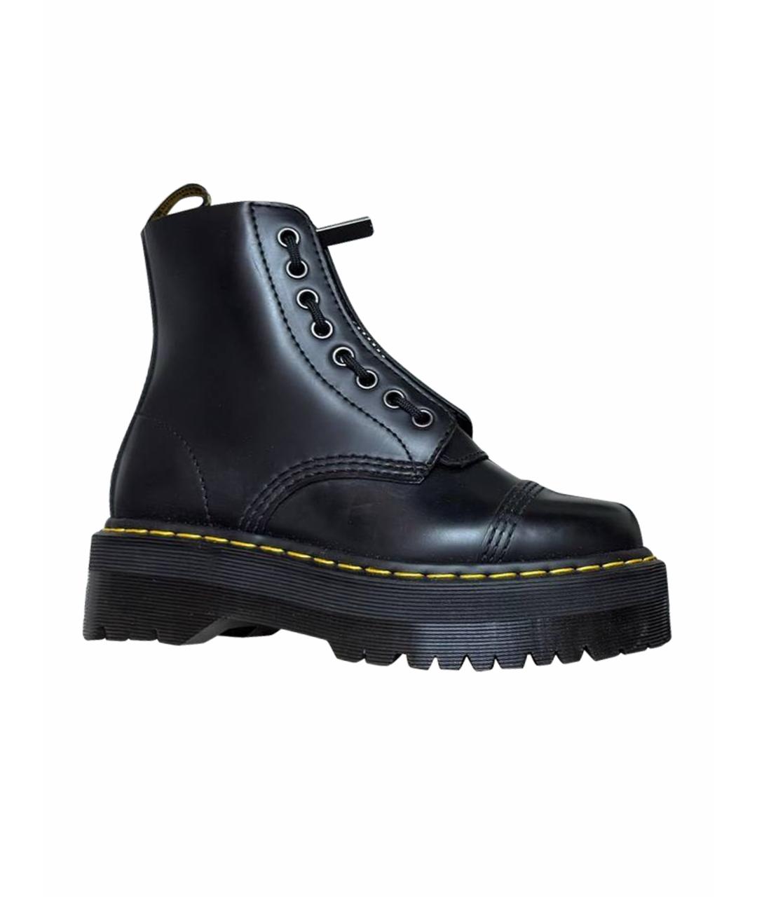 DR. MARTENS Черные кожаные ботинки, фото 1