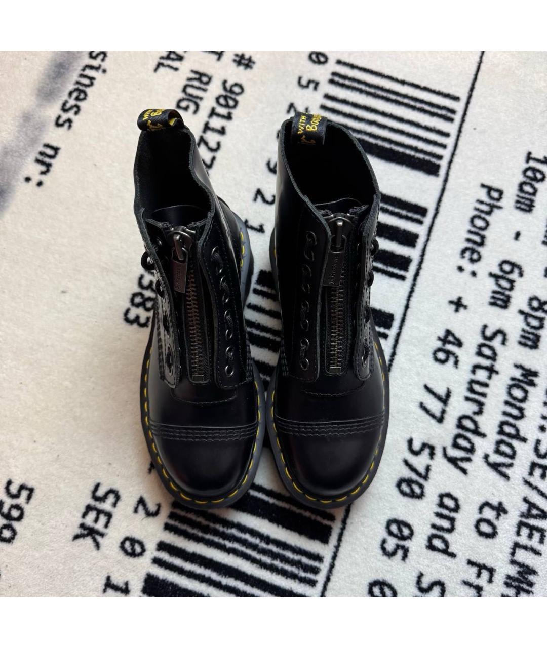 DR. MARTENS Черные кожаные ботинки, фото 2