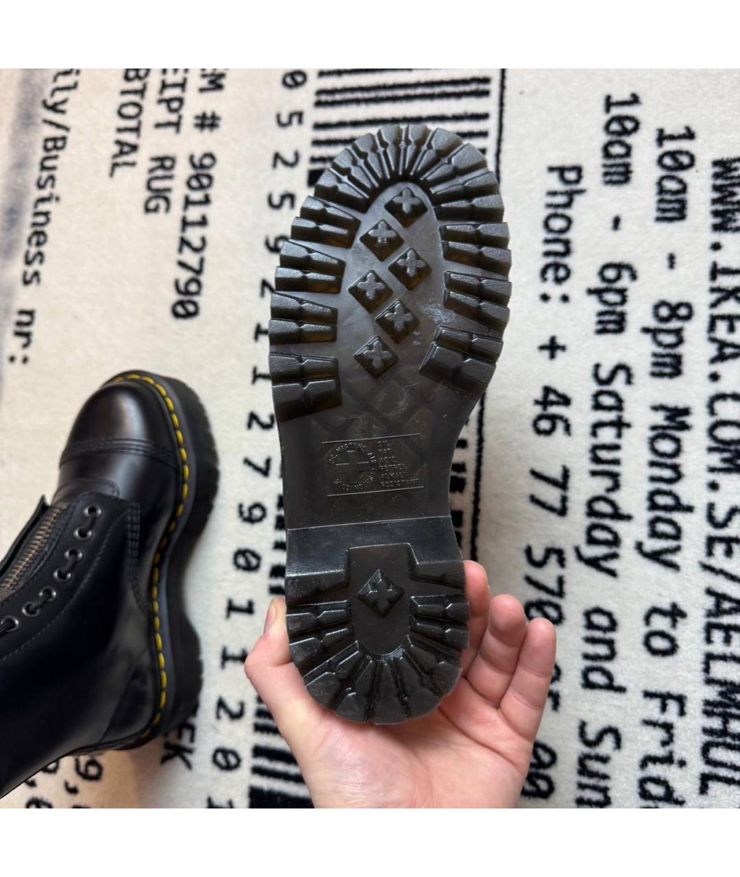 DR. MARTENS Черные кожаные ботинки, фото 5