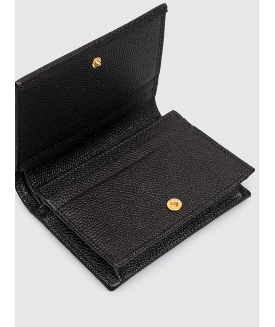 VALENTINO Черный кожаный кошелек, фото 3