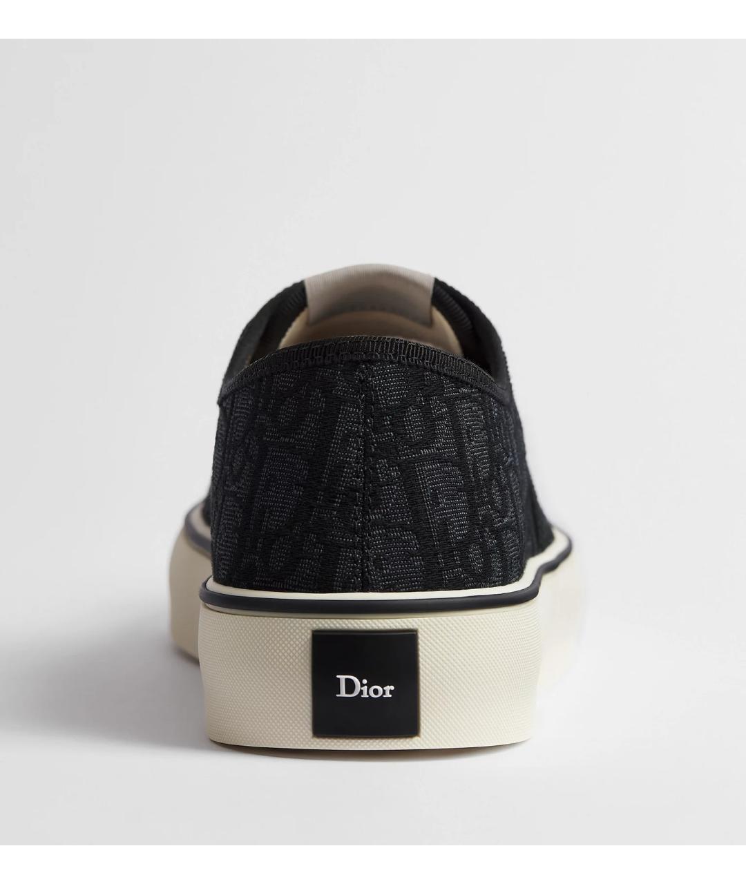 CHRISTIAN DIOR Черные текстильные низкие кроссовки / кеды, фото 3
