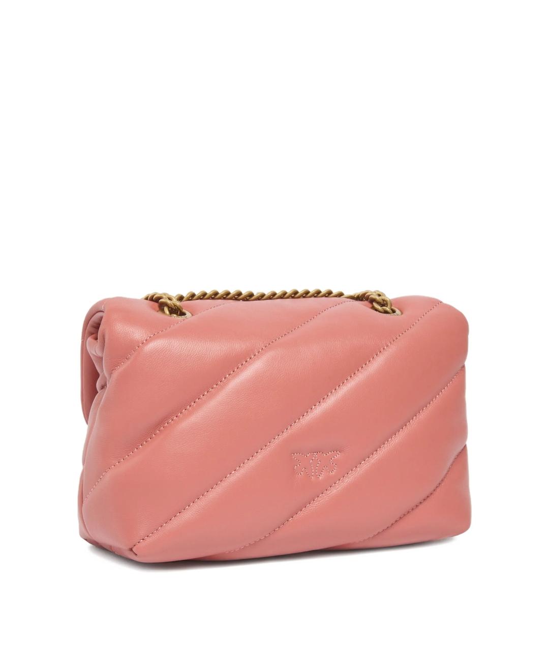 PINKO Розовая кожаная сумка через плечо, фото 2