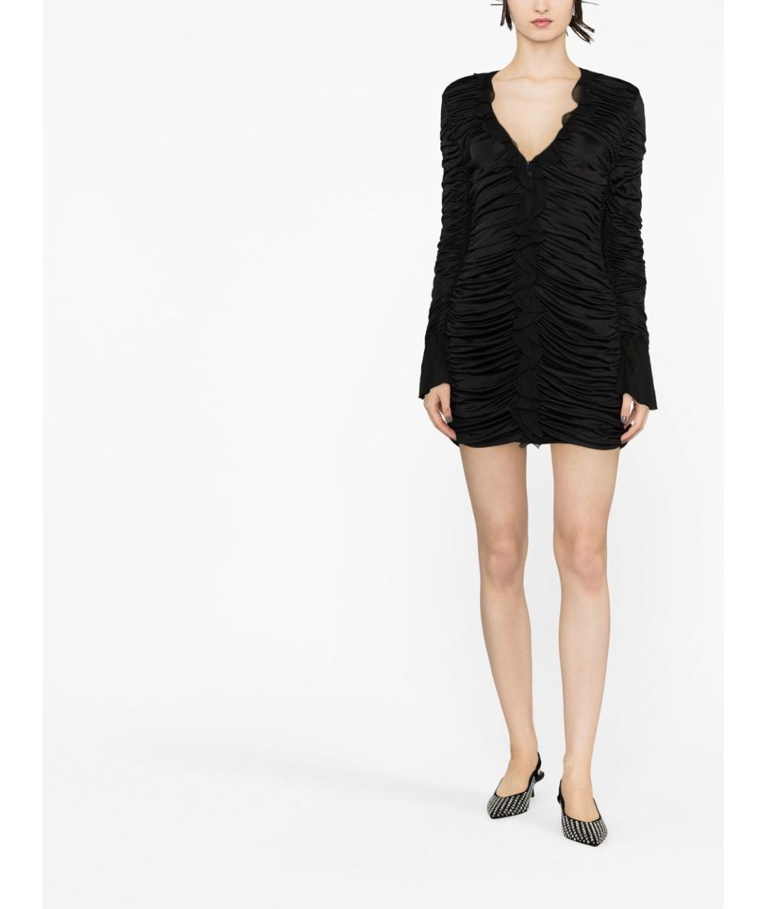 BLUMARINE Черное вискозное повседневное платье, фото 4