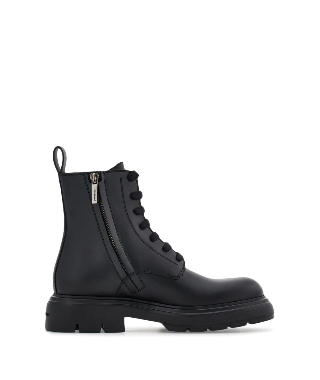 FERRAGAMO Черные кожаные ботинки, фото 5