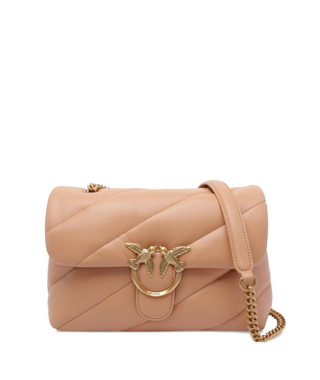PINKO Розовая кожаная сумка через плечо, фото 1