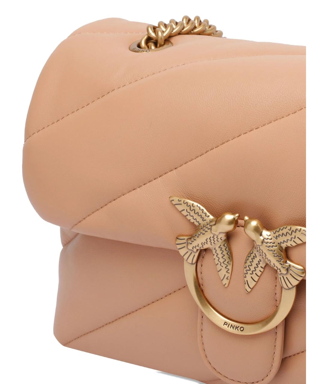 PINKO Розовая кожаная сумка через плечо, фото 3