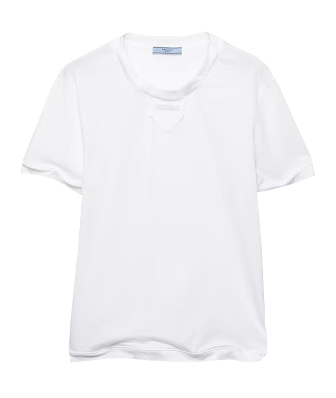 PRADA Белая хлопковая футболка, фото 1