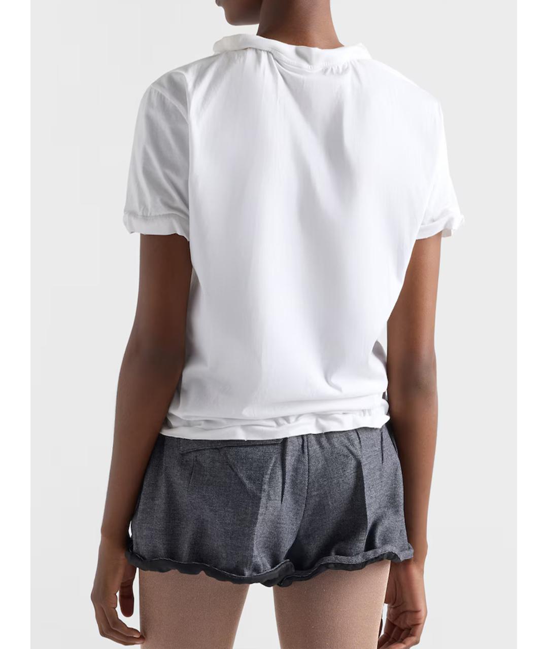 PRADA Белая хлопковая футболка, фото 3