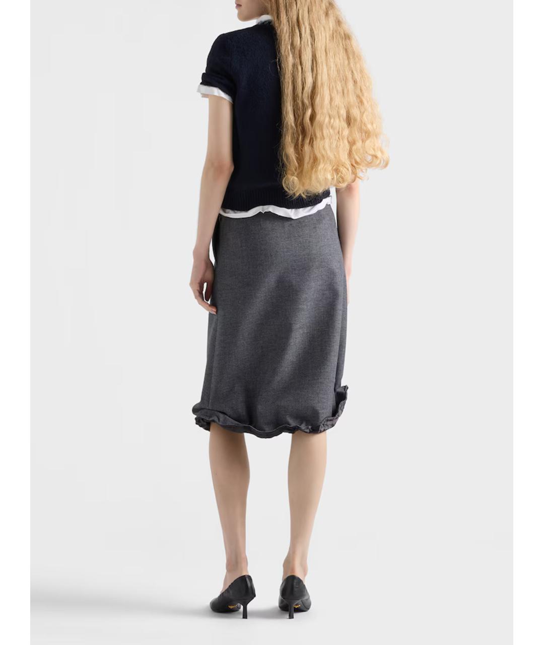 PRADA Синий шерстяной джемпер / свитер, фото 3