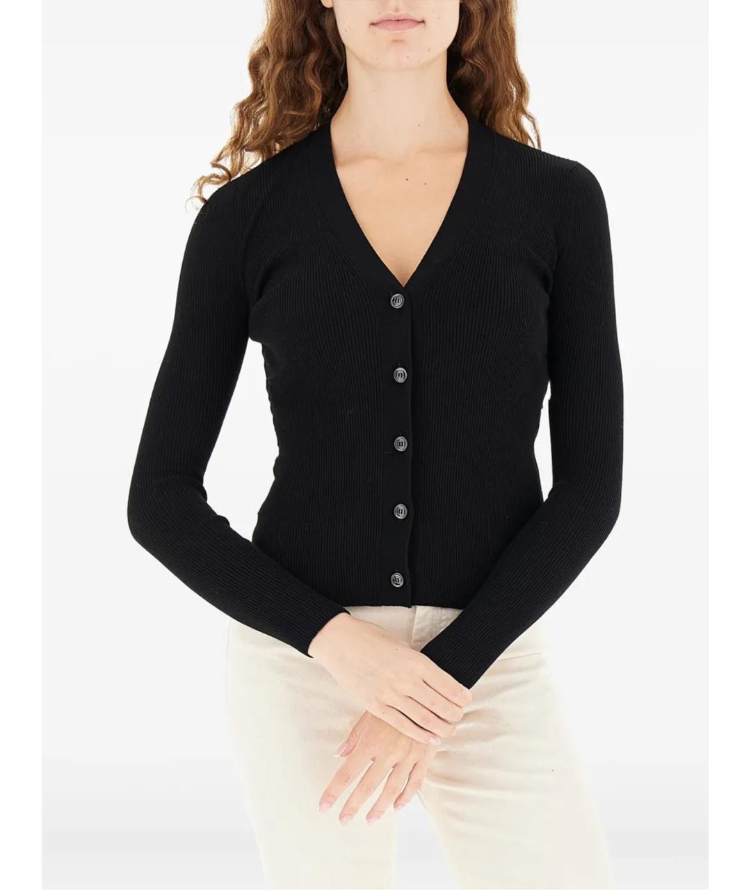 WEEKEND MAX MARA Черный вискозный кардиган, фото 4