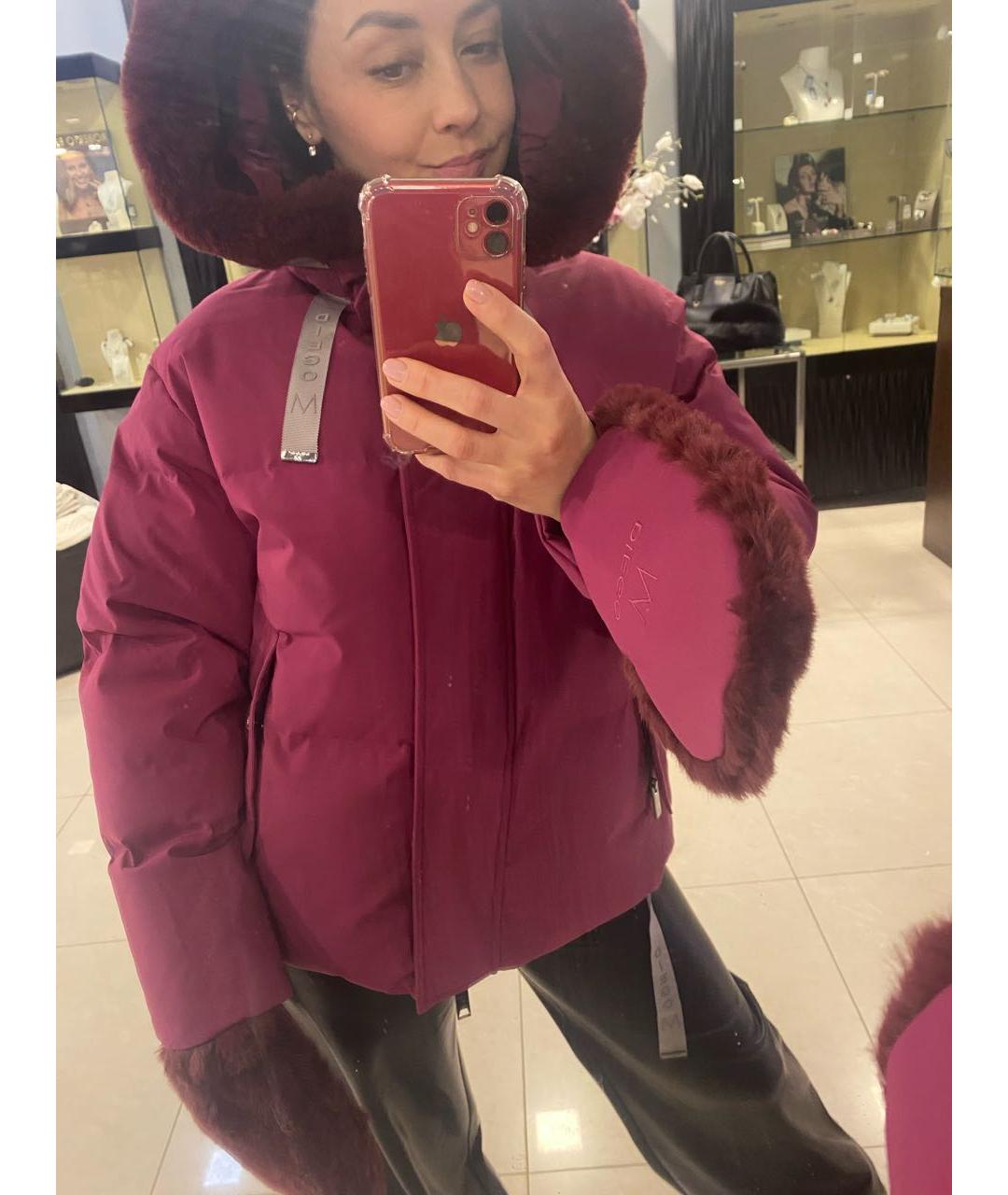 DIEGO M Бордовый пуховик, фото 6