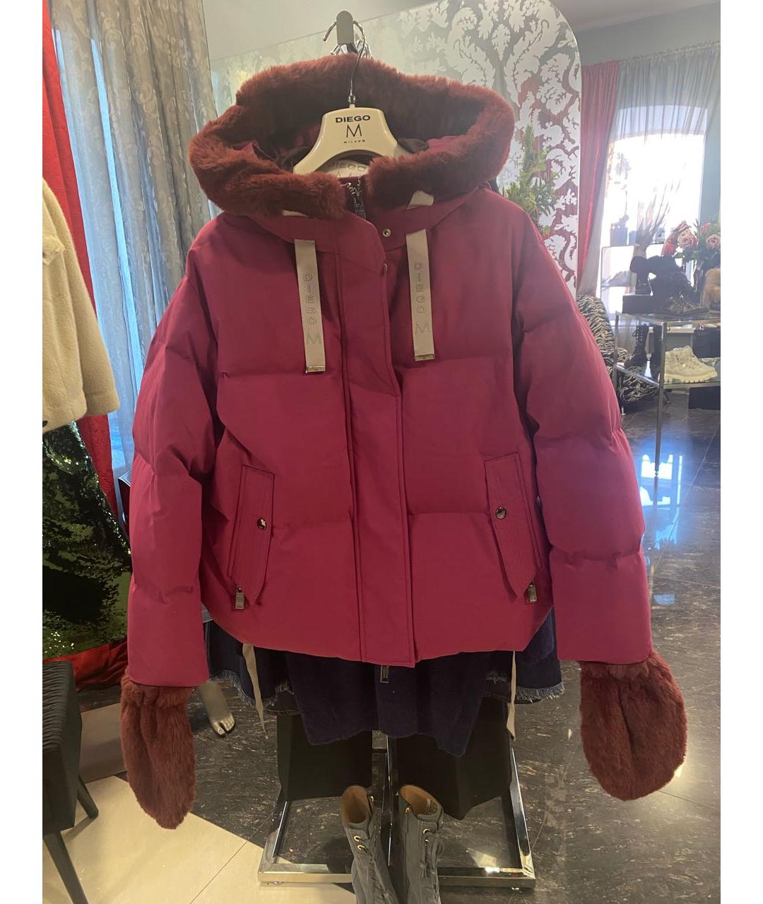 DIEGO M Бордовый пуховик, фото 9