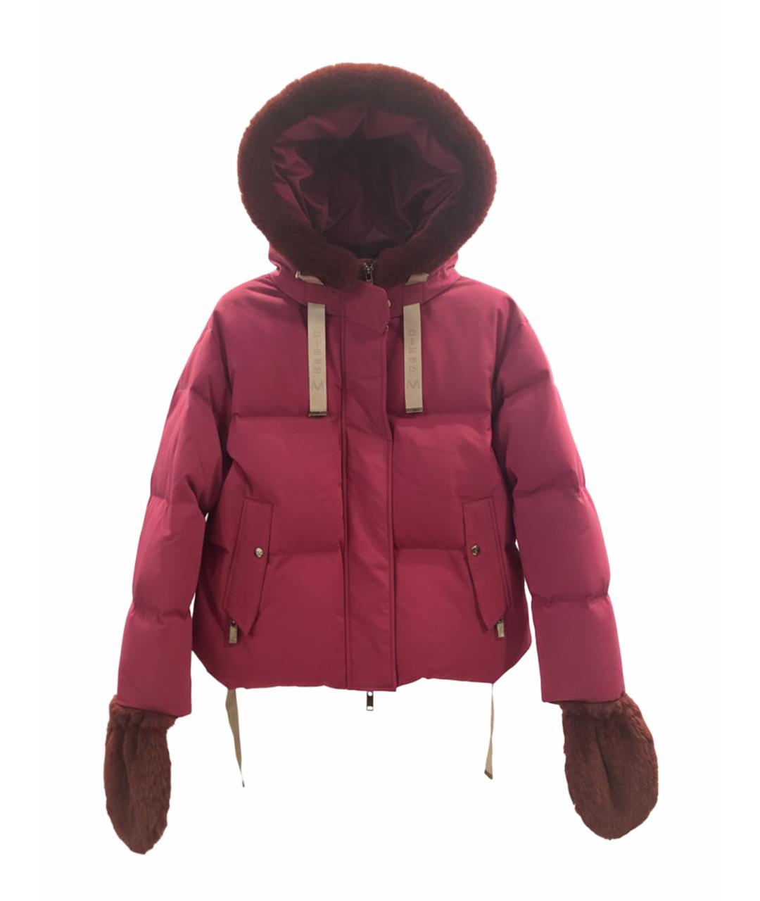 DIEGO M Бордовый пуховик, фото 1