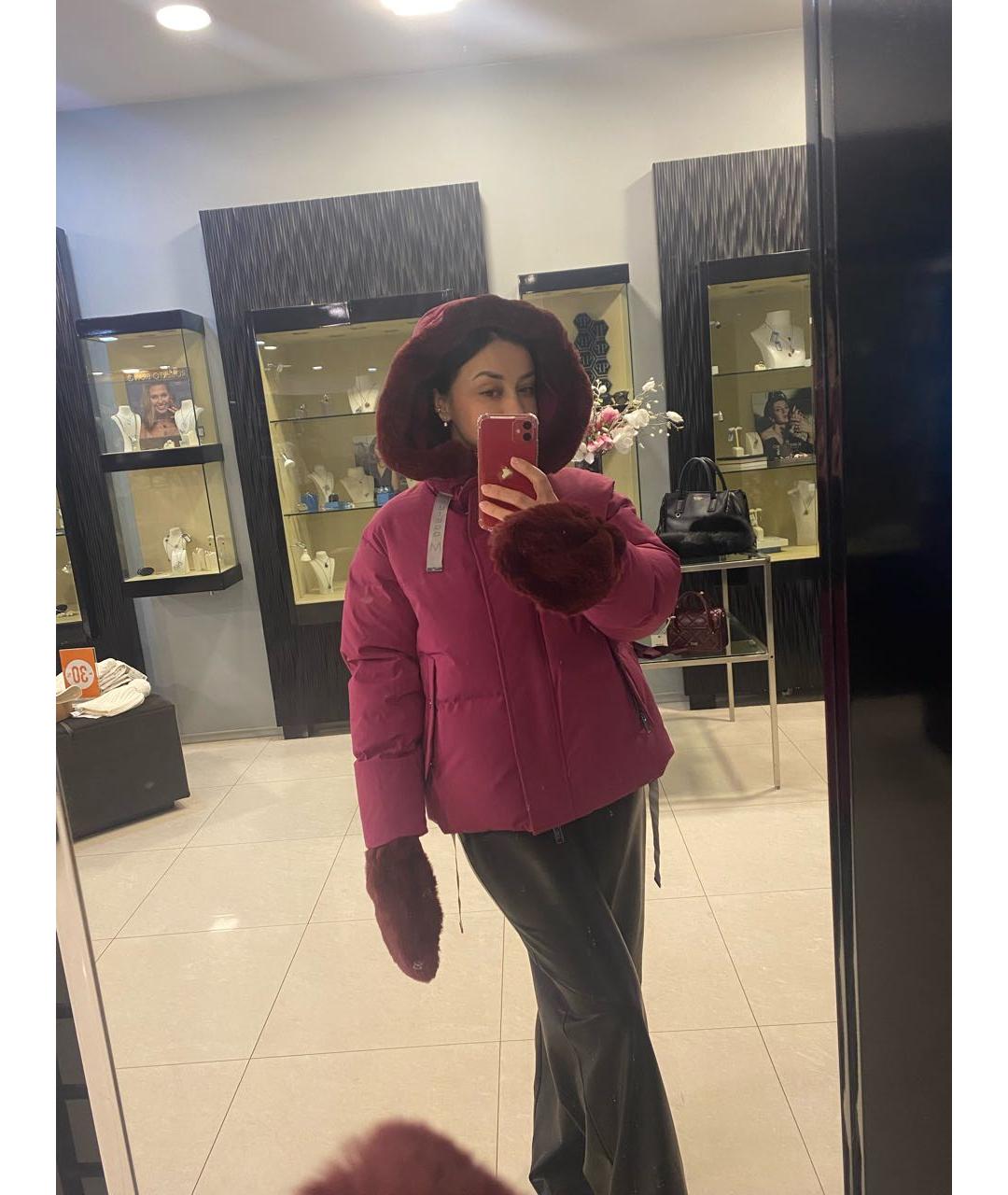 DIEGO M Бордовый пуховик, фото 5