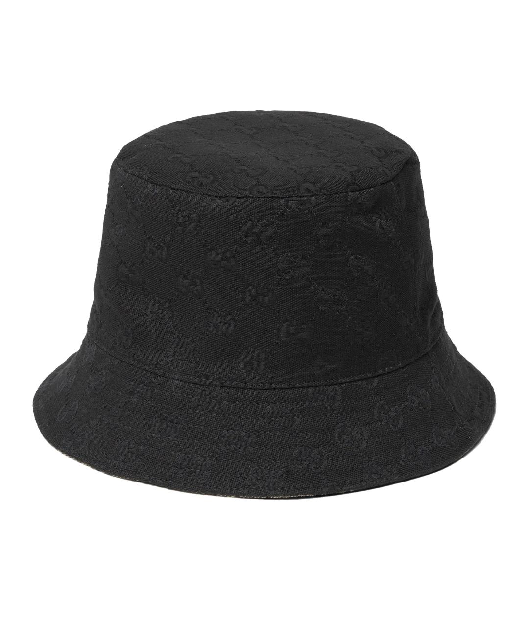 GUCCI Черная хлопковая панама, фото 1