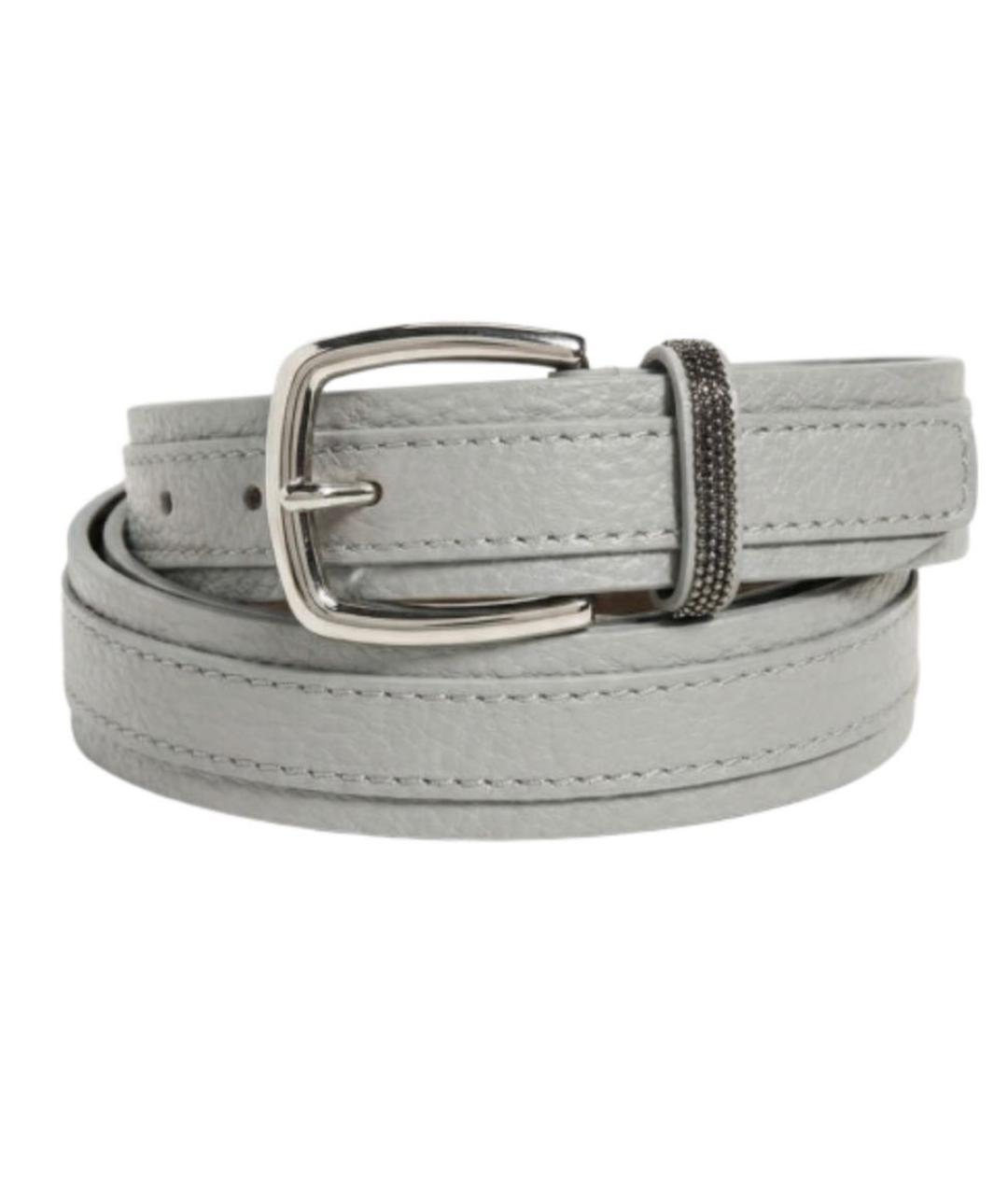 FABIANA FILIPPI Серый кожаный ремень, фото 2