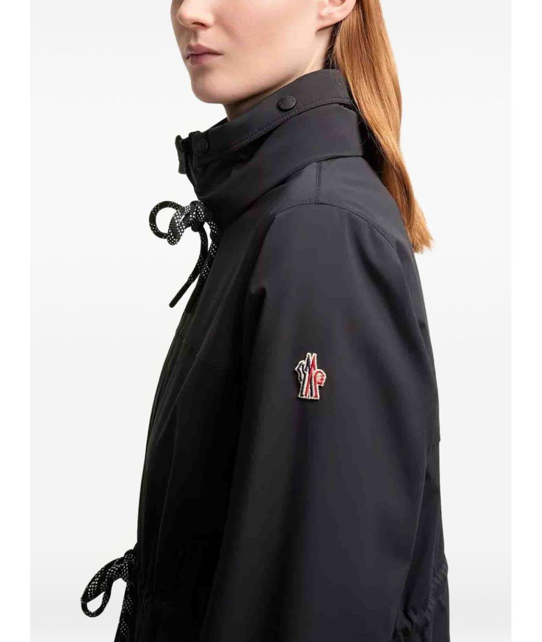 MONCLER GRENOBLE Черная полиэстеровая куртка, фото 4