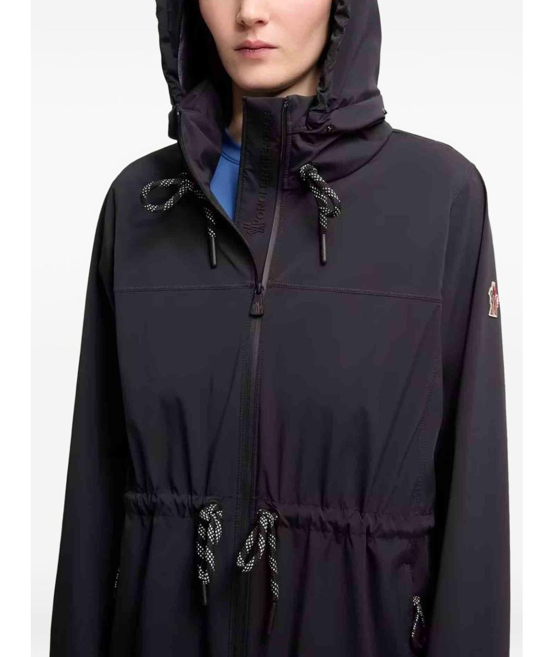 MONCLER GRENOBLE Черная полиэстеровая куртка, фото 2