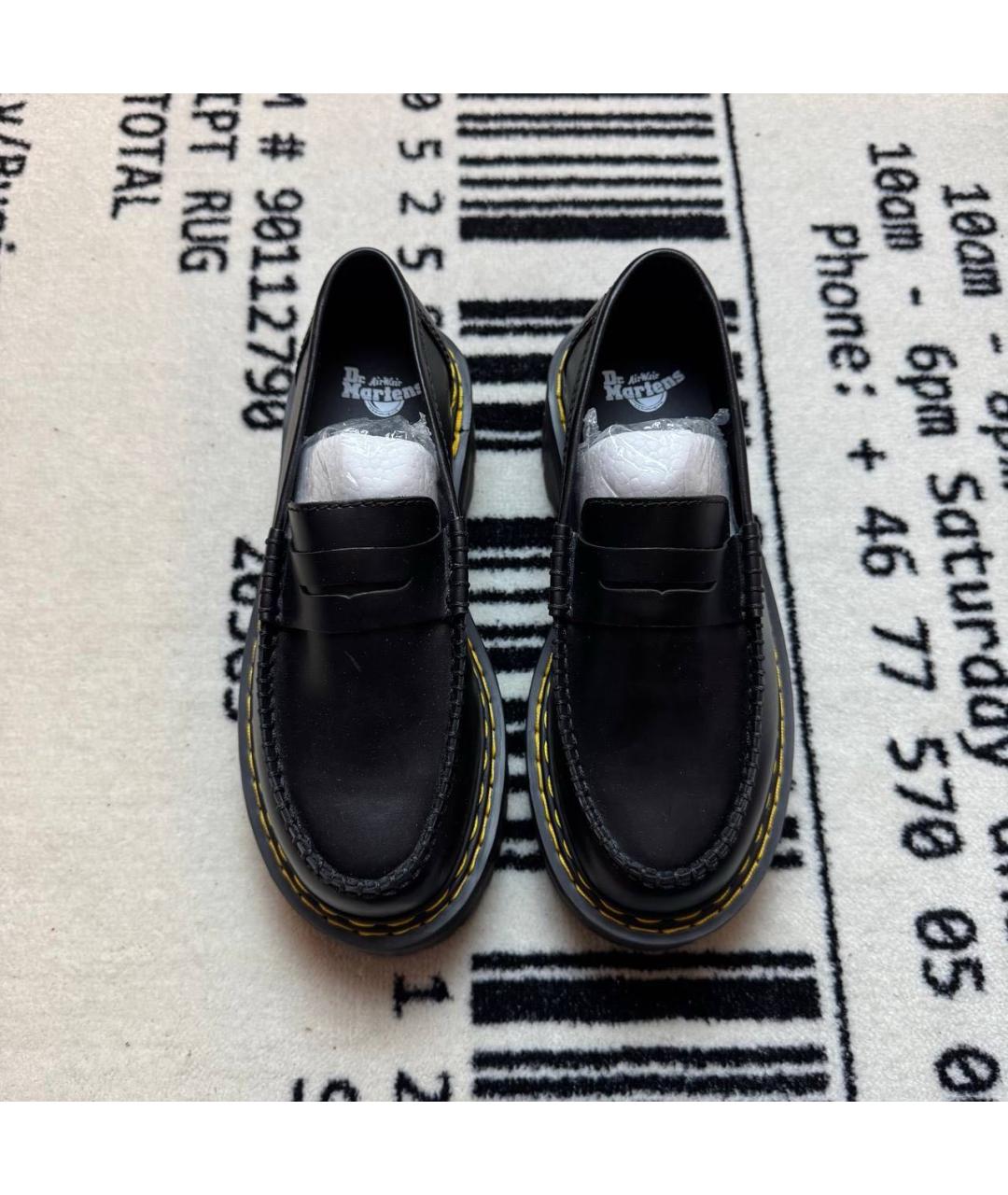 DR. MARTENS Черные кожаные лоферы, фото 2