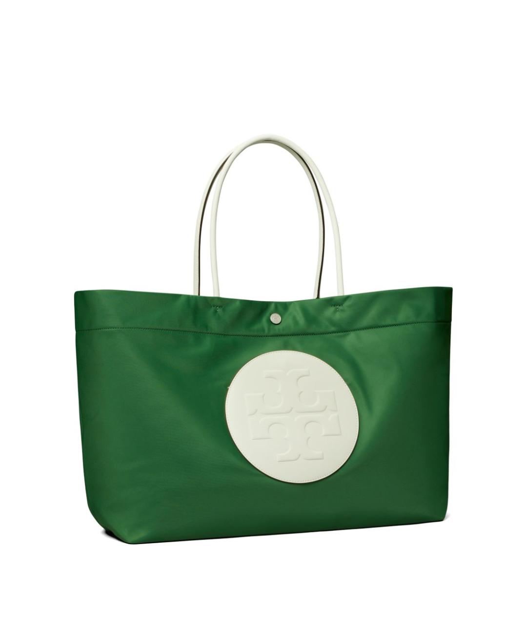 TORY BURCH Зеленая тканевая сумка тоут, фото 6