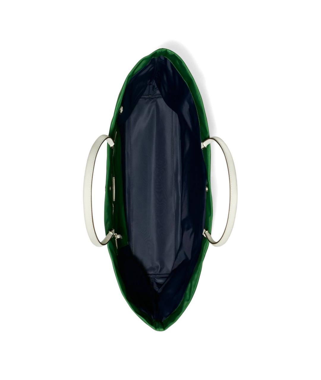 TORY BURCH Зеленая тканевая сумка тоут, фото 4