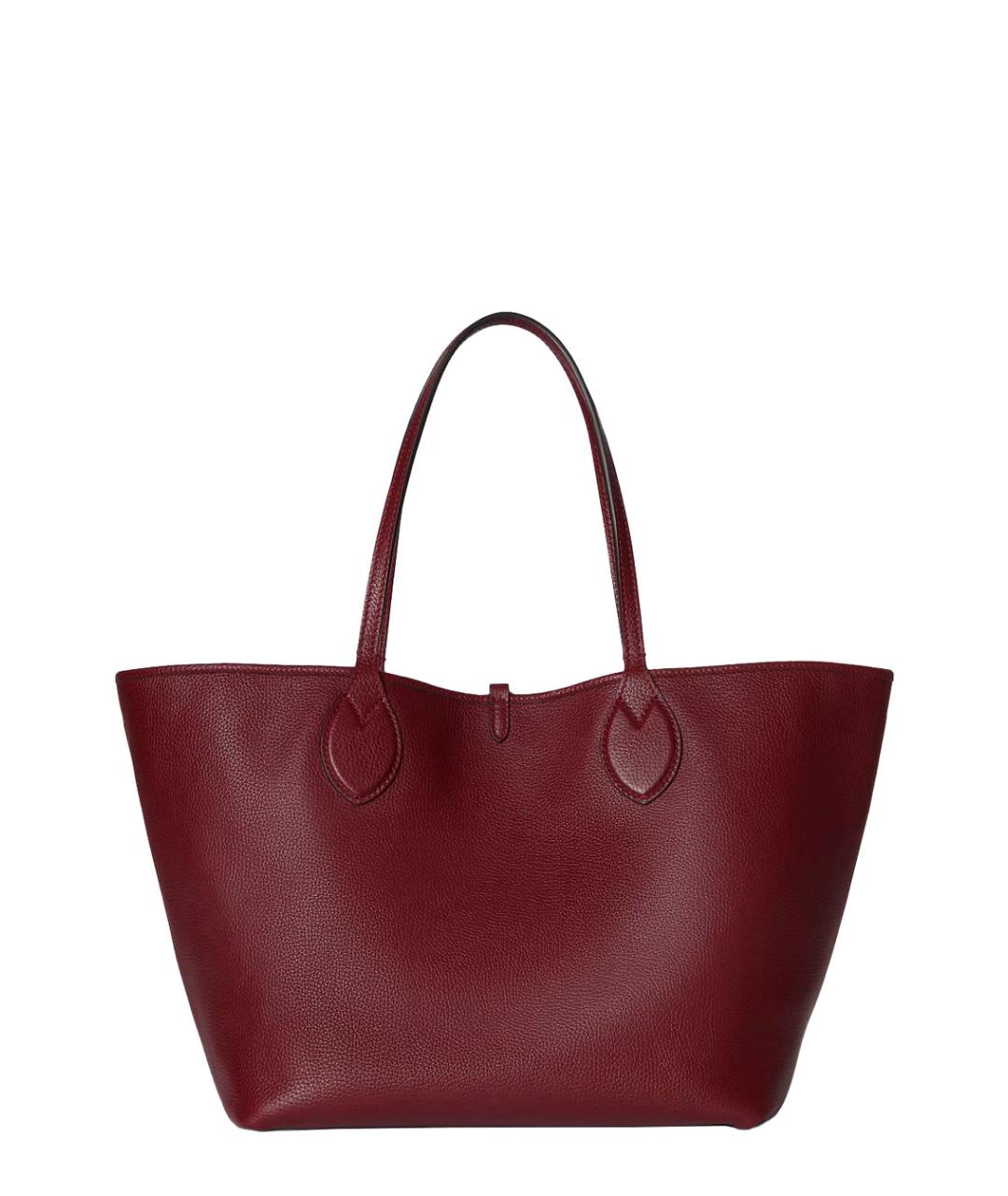 GUCCI Бордовая кожаная сумка тоут, фото 2