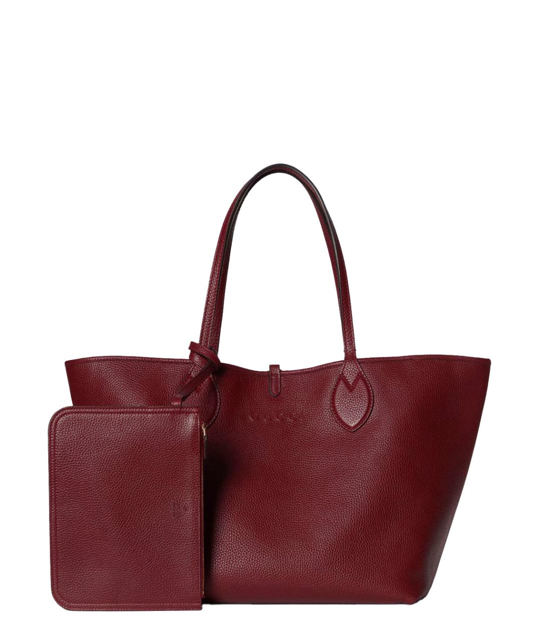 GUCCI Бордовая кожаная сумка тоут, фото 3