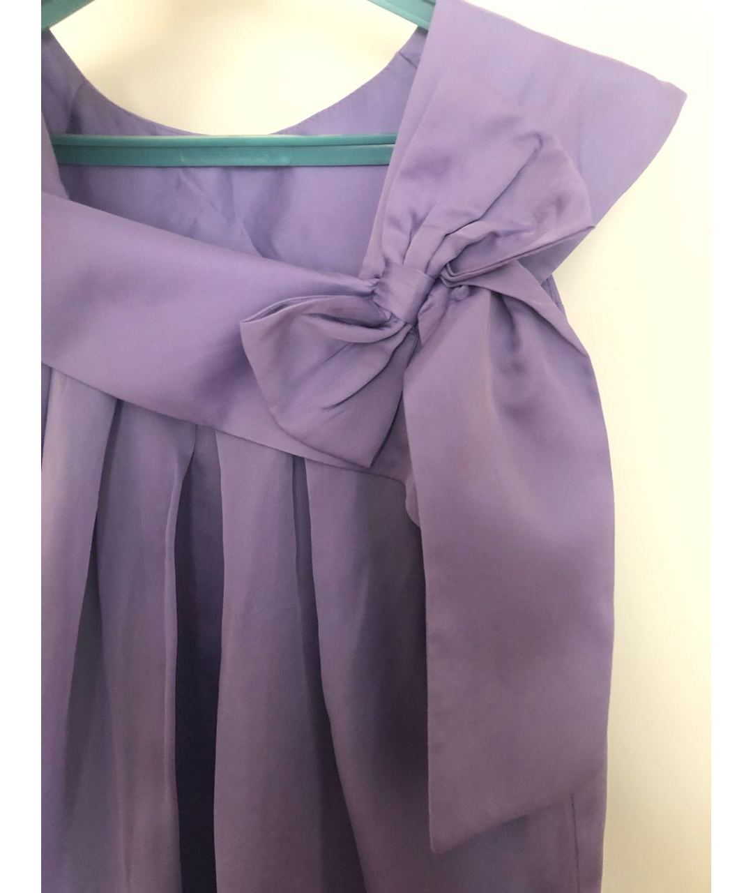 BLUGIRL Фиолетовое шелковое повседневное платье, фото 3