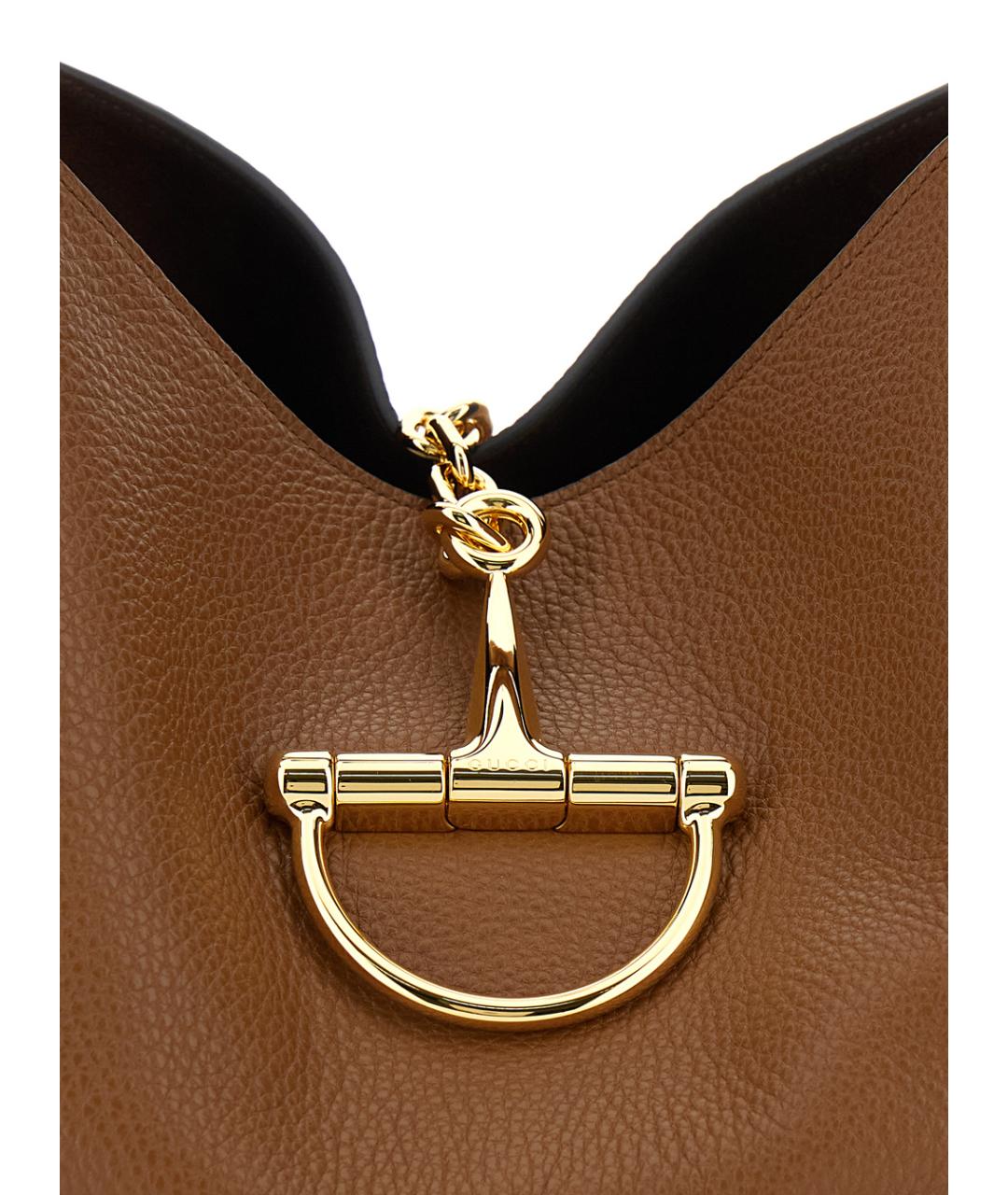 GUCCI Коричневая кожаная сумка через плечо, фото 4