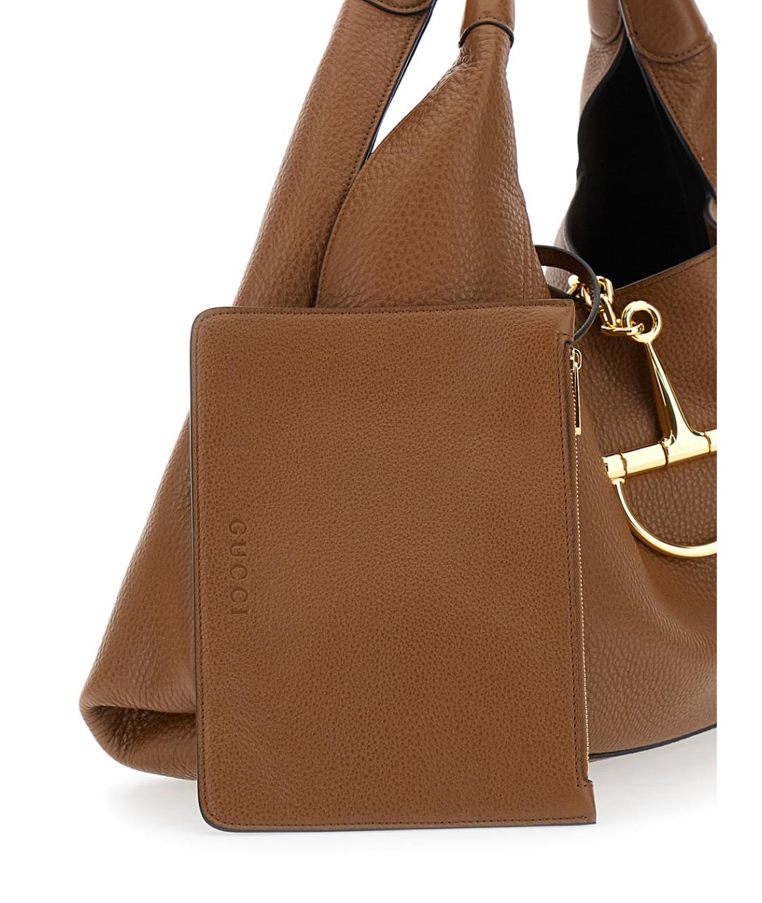 GUCCI Коричневая кожаная сумка через плечо, фото 3