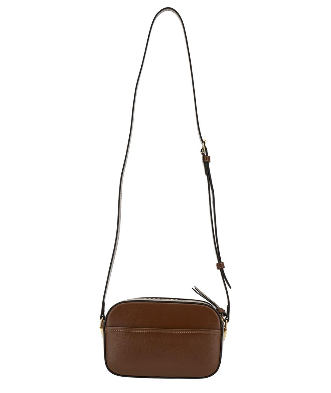 GUCCI Коричневая кожаная сумка через плечо, фото 4