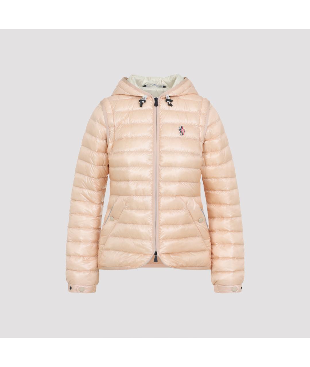 MONCLER GRENOBLE Розовый полиамидовый пуховик, фото 2