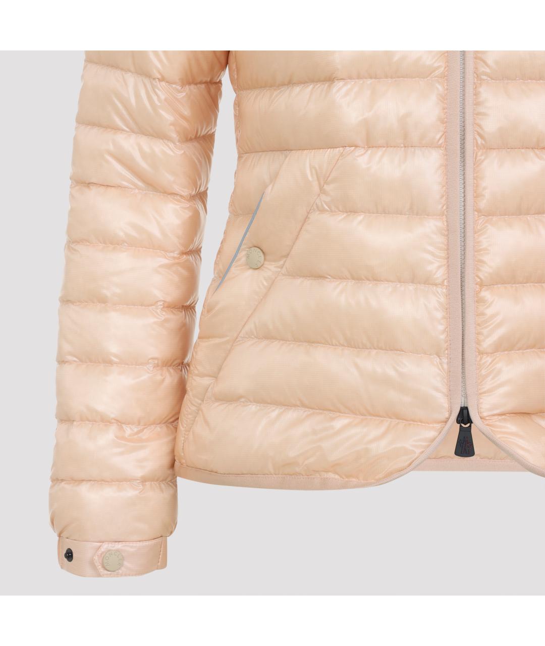 MONCLER GRENOBLE Розовый полиамидовый пуховик, фото 6