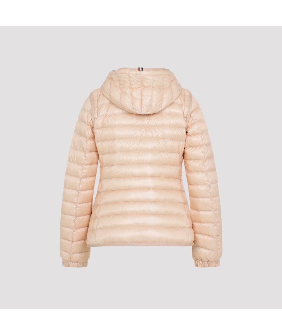 MONCLER GRENOBLE Розовый полиамидовый пуховик, фото 3