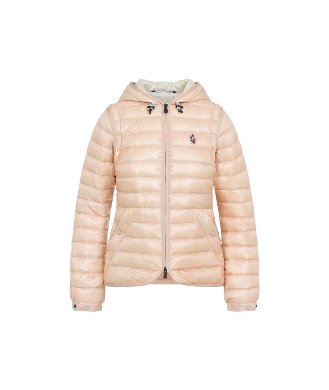 MONCLER GRENOBLE Розовый полиамидовый пуховик, фото 1