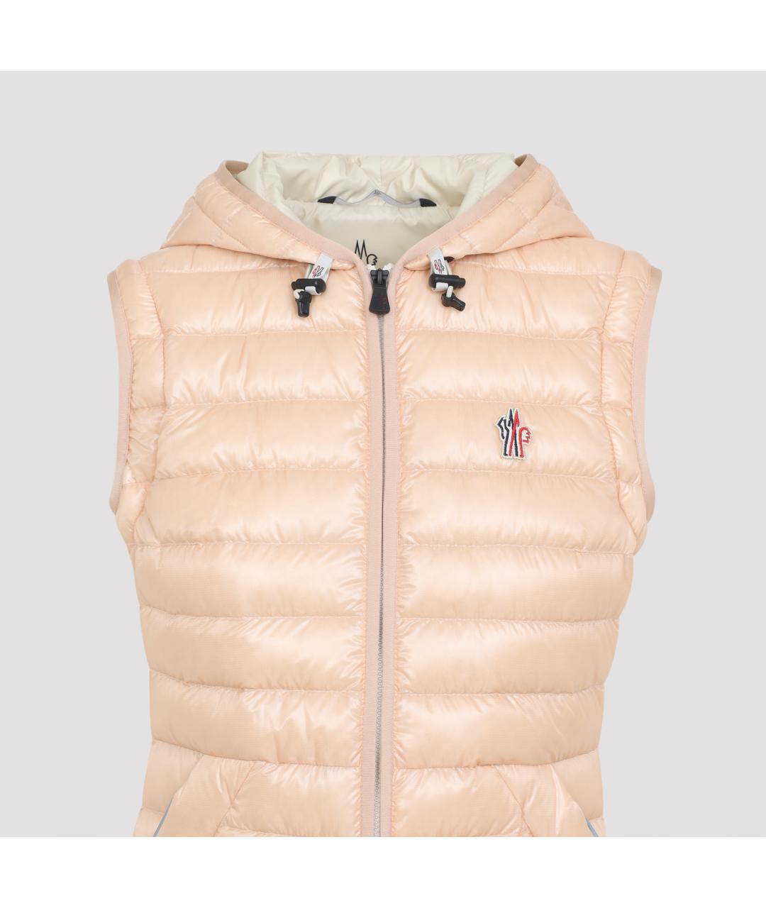 MONCLER GRENOBLE Розовый полиамидовый пуховик, фото 7