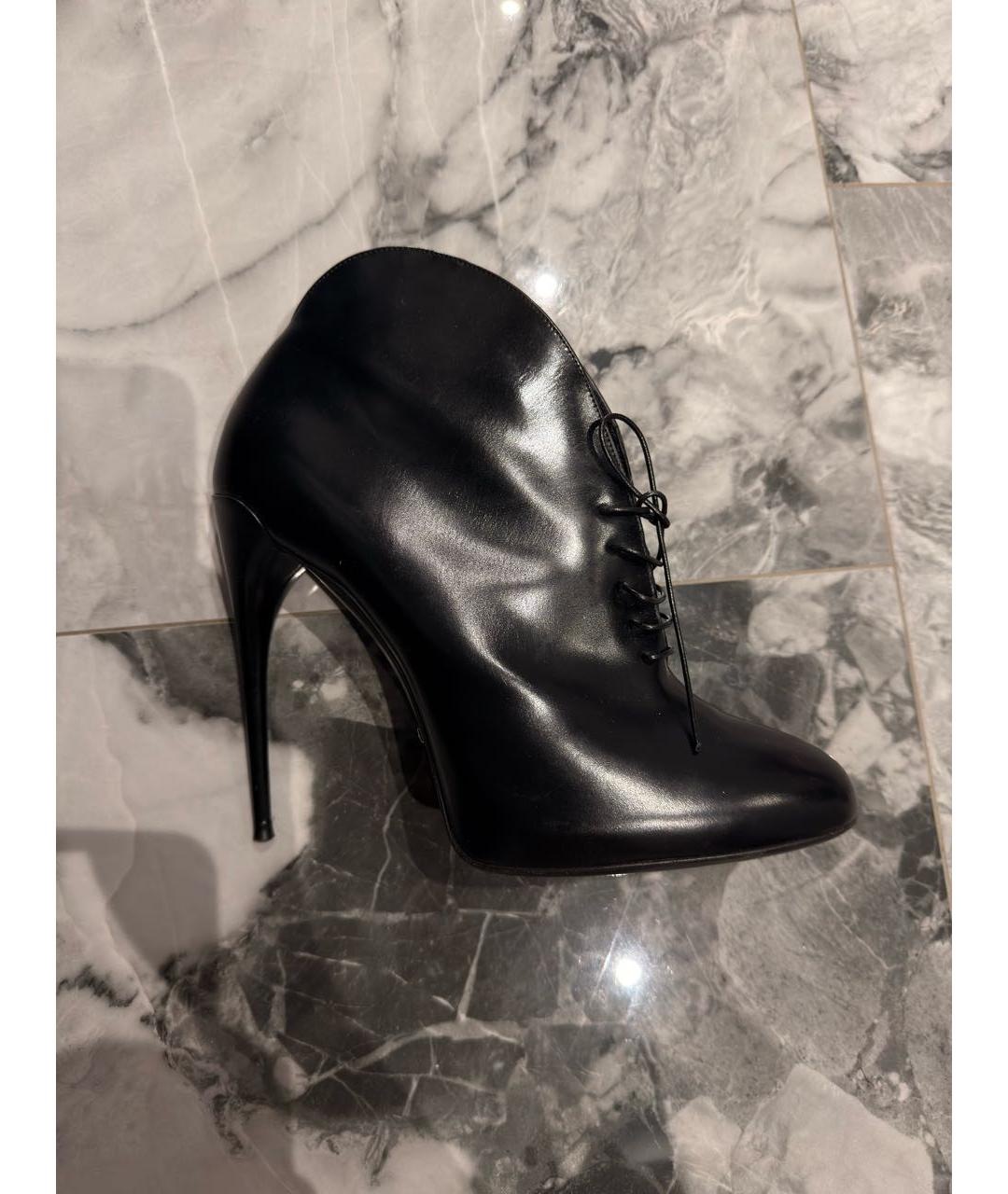 GUCCI Черные кожаные ботильоны, фото 7