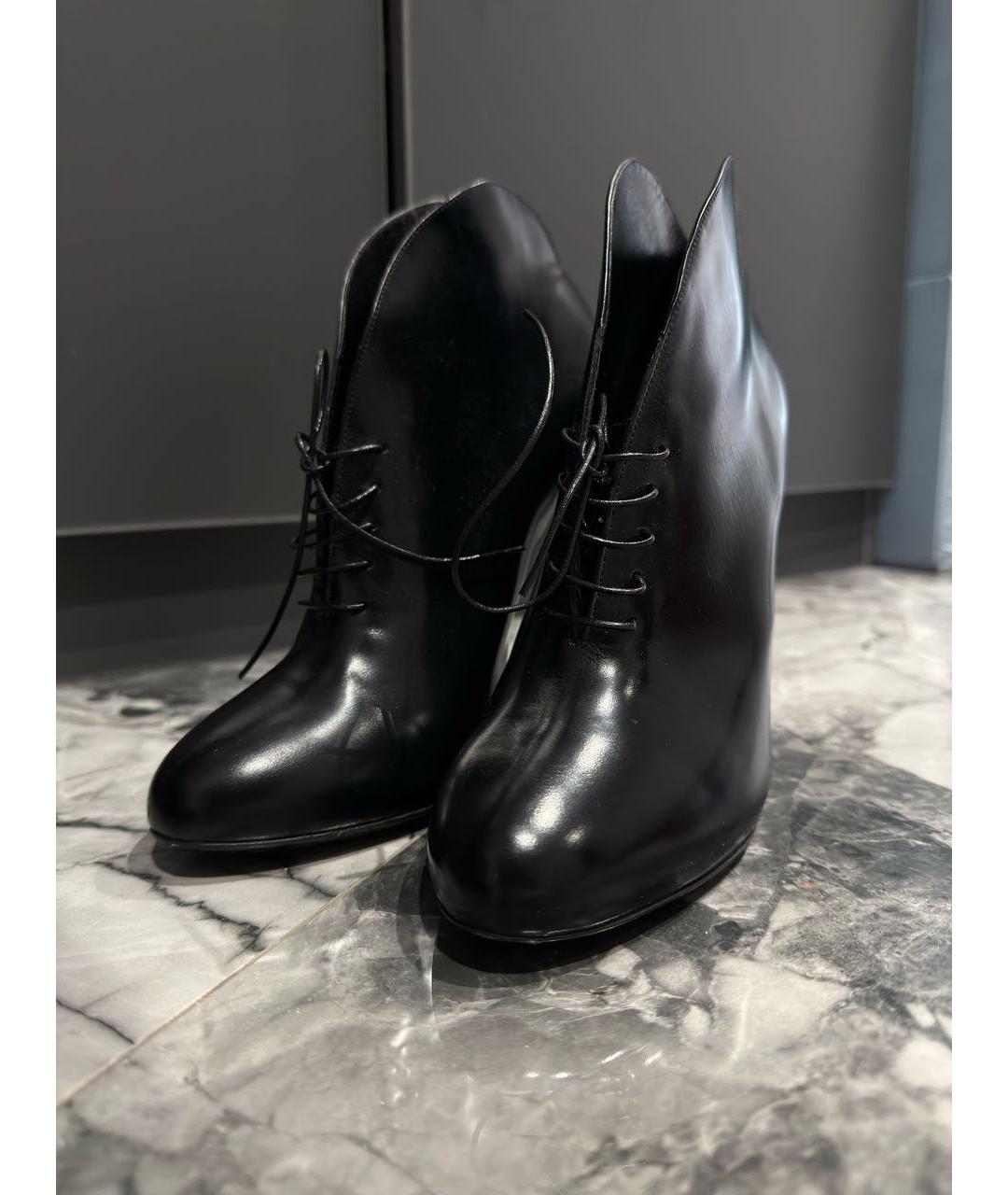 GUCCI Черные кожаные ботильоны, фото 2